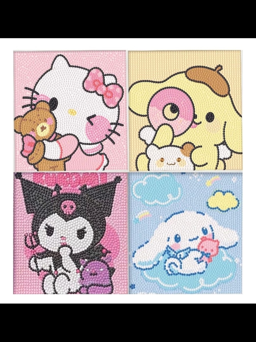 4 Sanrio Kawaii Character Diamind Art Kits